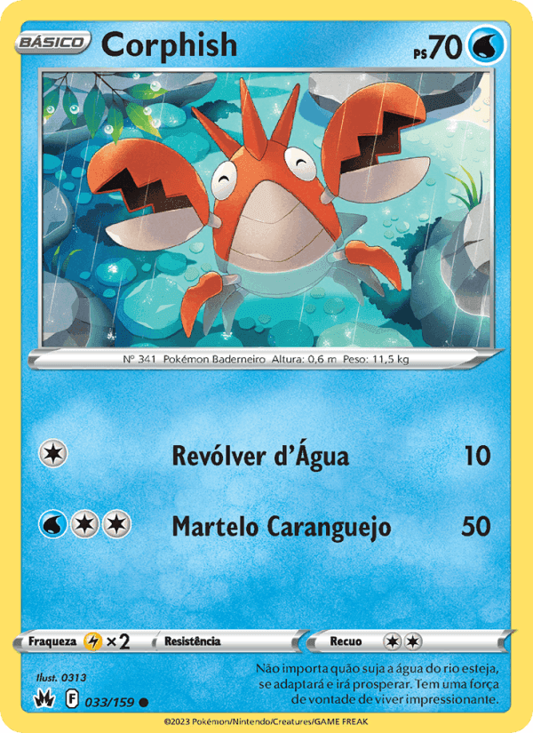 Corphish, card 033 from Realeza Absoluta