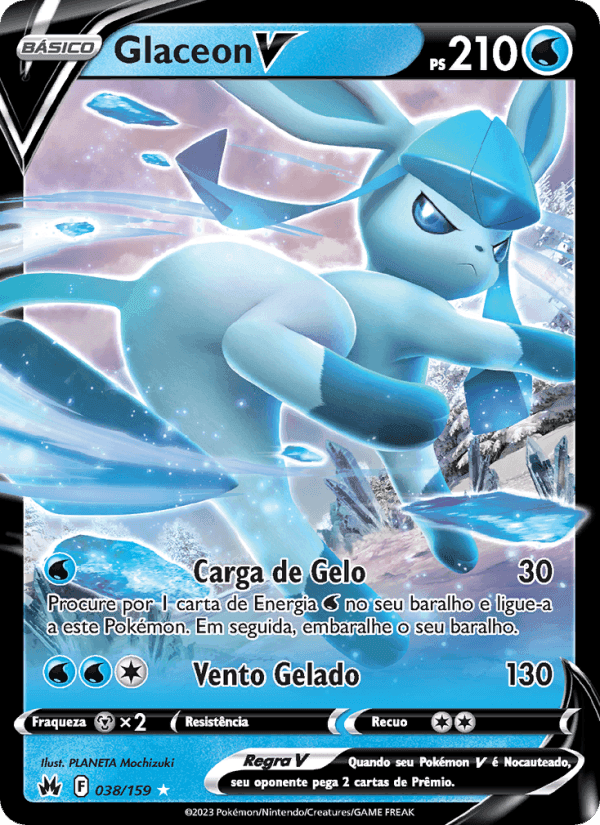 Glaceon V, carta 038 de Realeza Absoluta