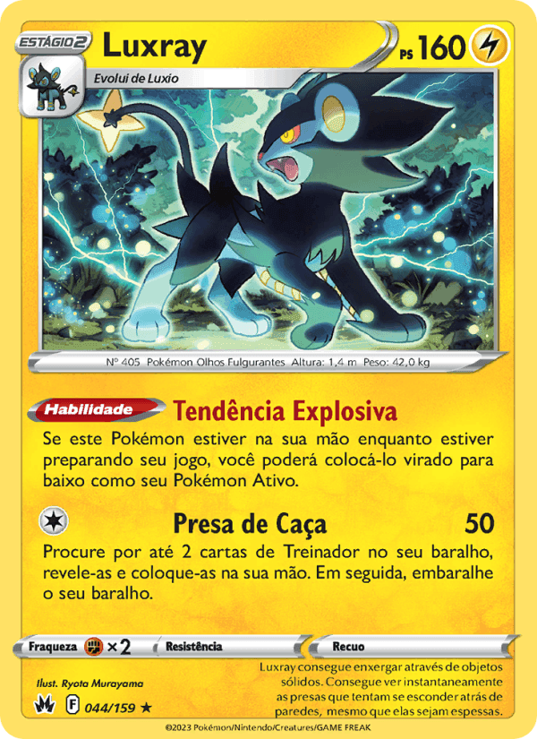 Luxray, carta 044 di Realeza Absoluta