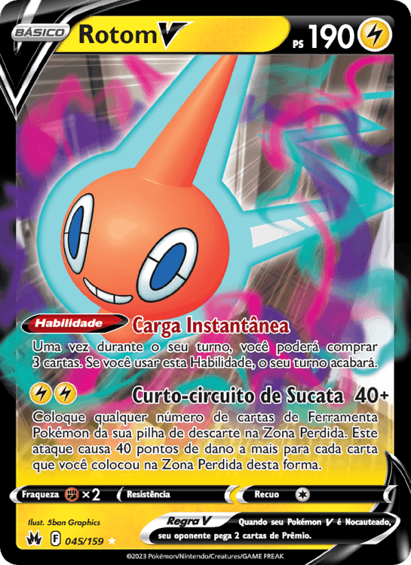Rotom V, carta 045 de Realeza Absoluta