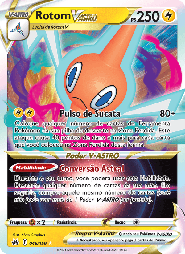 Rotom V-ASTRO, carta 046 de Realeza Absoluta