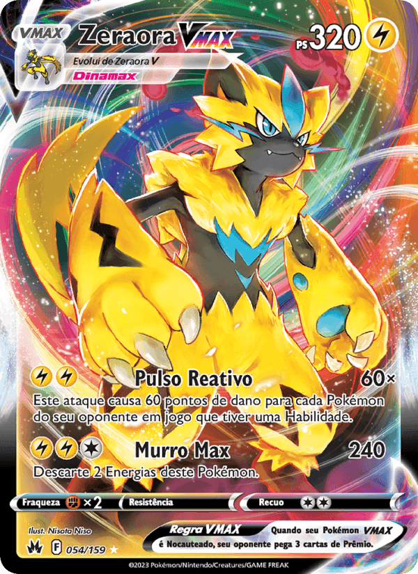 Zeraora VMAX, carta 054 di Realeza Absoluta
