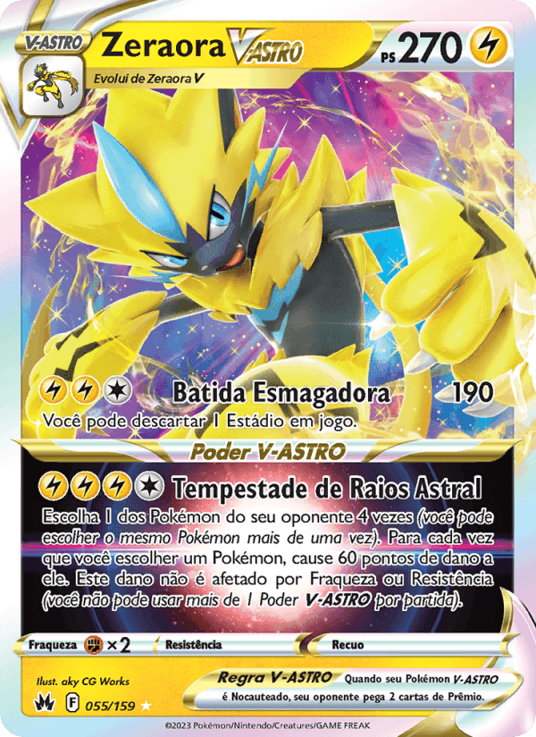 Zeraora V-ASTRO, carta 055 di Realeza Absoluta