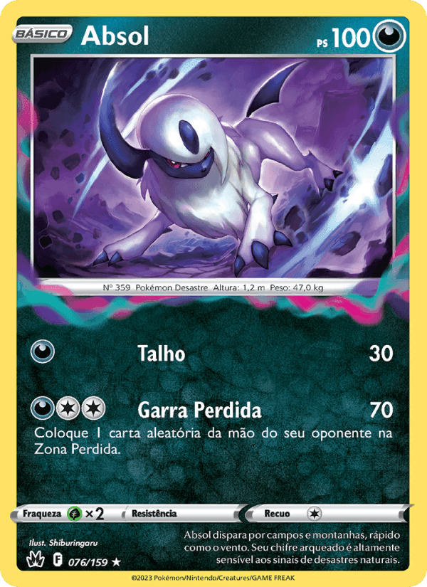 Absol, carta 076 di Realeza Absoluta