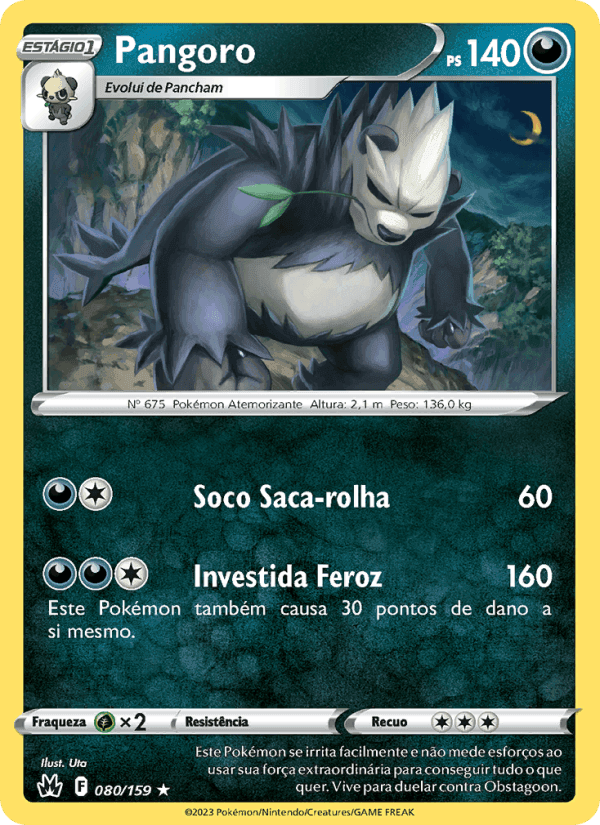 Pangoro, card 080 from Realeza Absoluta