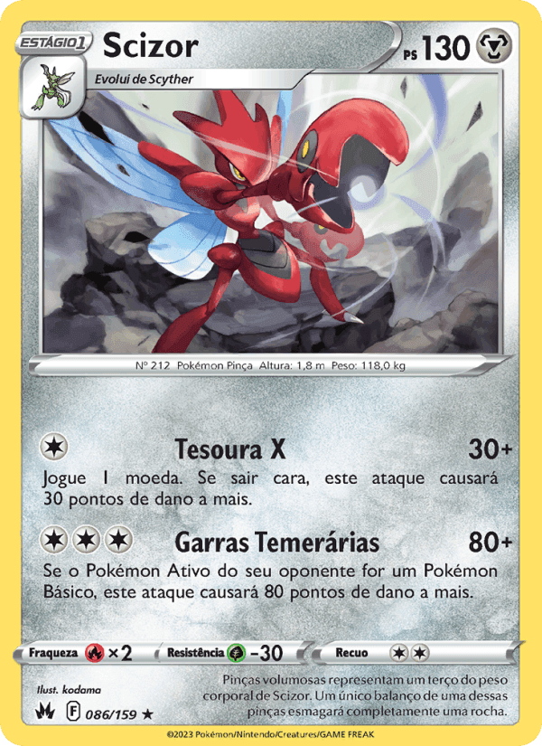 Scizor, carta 086 de Realeza Absoluta