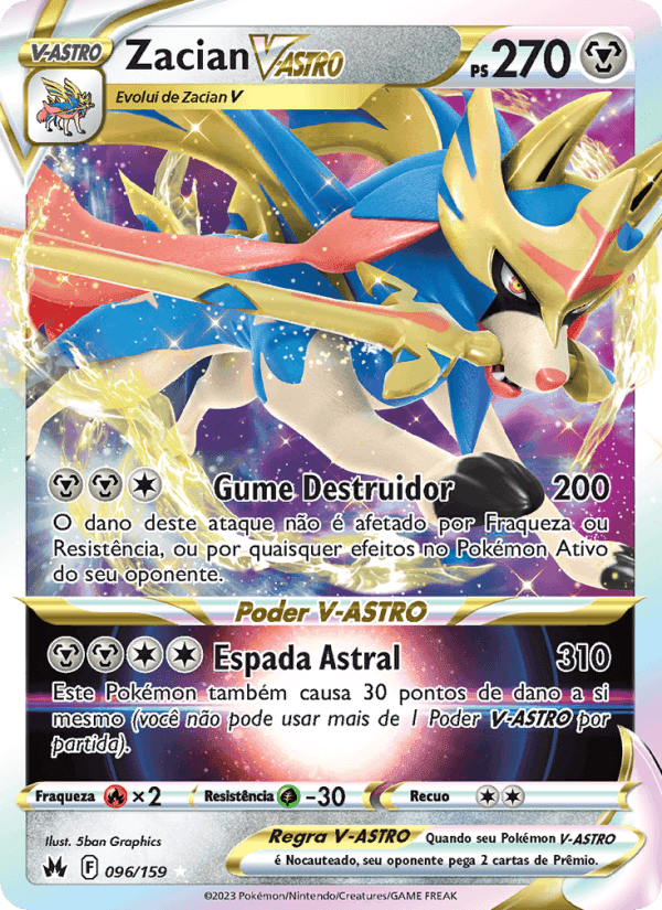 Zacian V-ASTRO, carta 096 de Realeza Absoluta