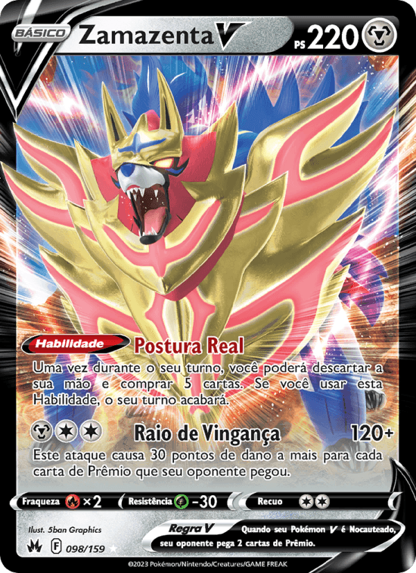 Zamazenta V, carta 098 de Realeza Absoluta