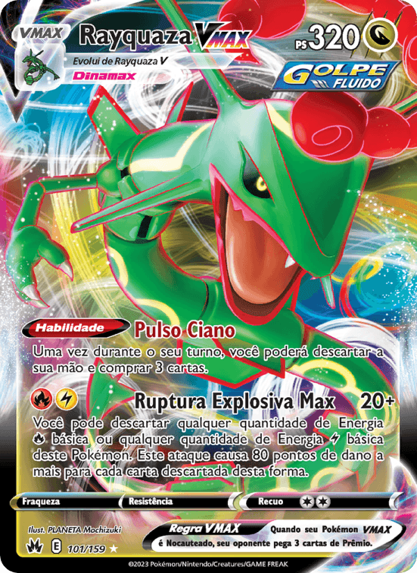 Rayquaza VMAX, carta 101 de Realeza Absoluta