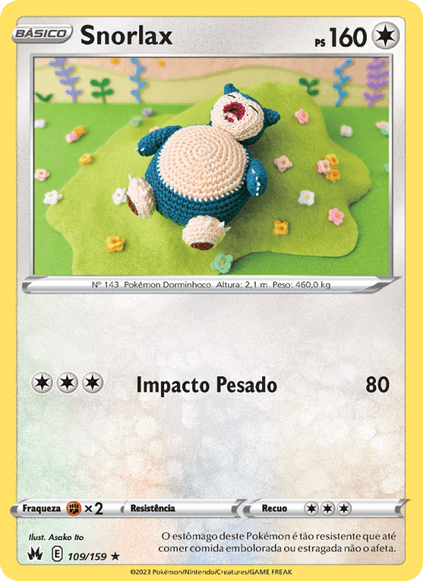 Snorlax, card 109 from Realeza Absoluta