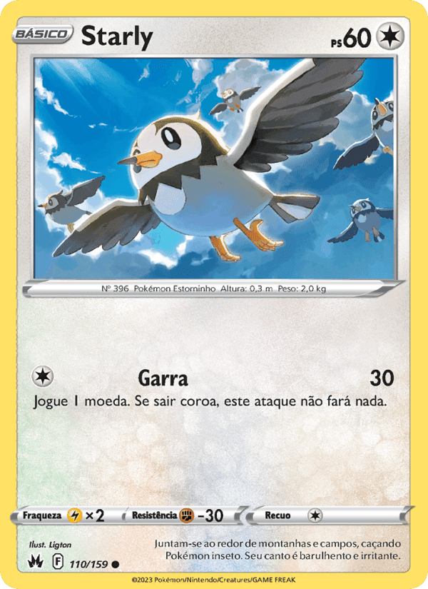 Starly, carta 110 de Realeza Absoluta