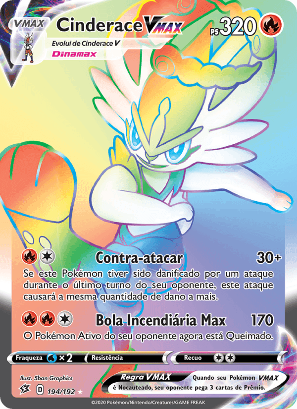 Cinderace VMAX, carta 194 de Rixa Rebelde