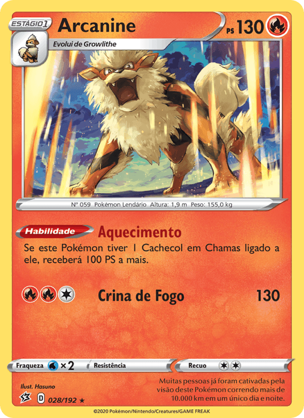 Arcanine, carta 28 de Rixa Rebelde
