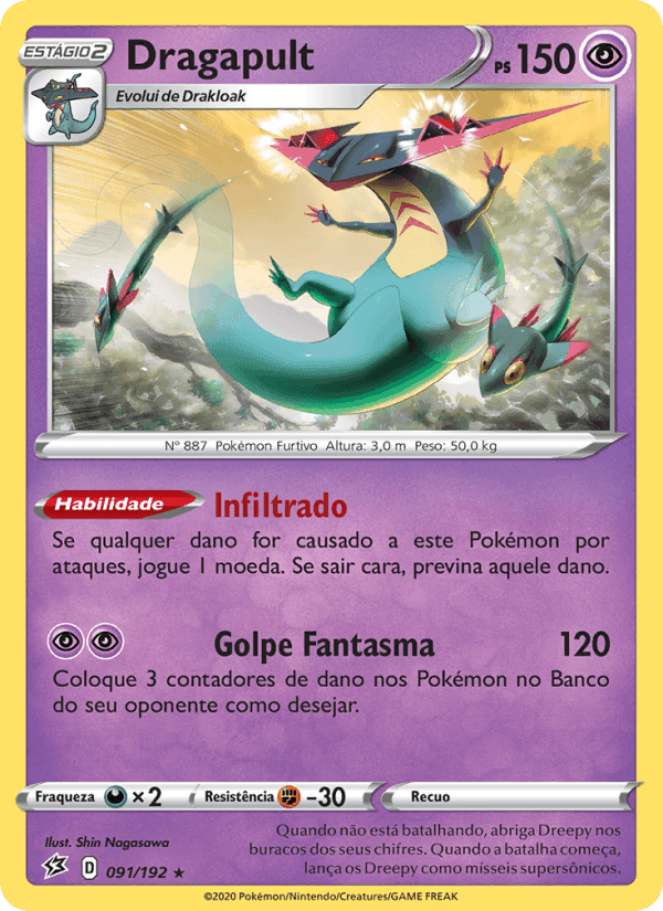 Dragapult, card 91 from Rixa Rebelde
