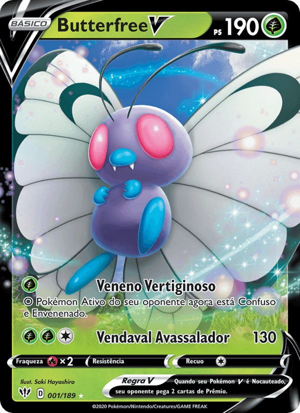 Butterfree V, carta 1 de Escuridão Incandescente