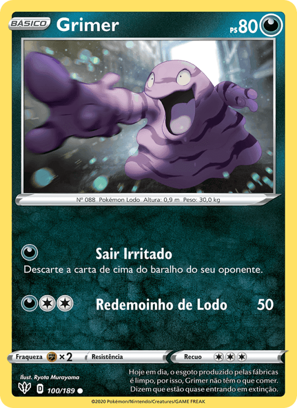 Grimer, card 100 from Escuridão Incandescente