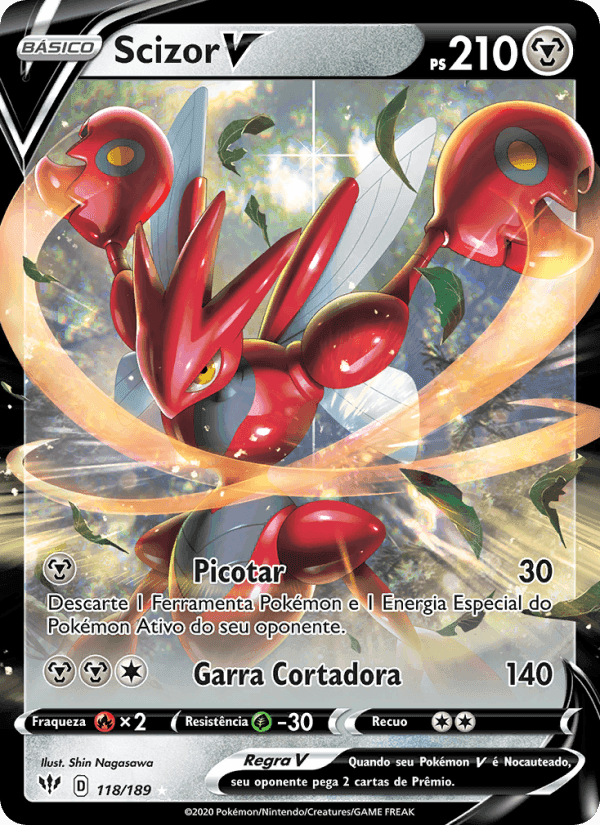 Scizor V, carta 118 de Escuridão Incandescente