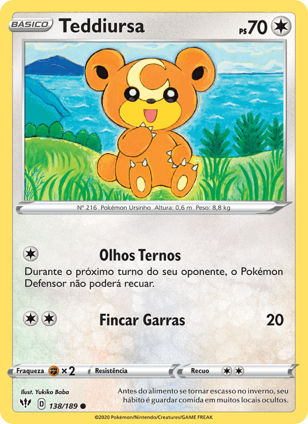 Teddiursa, carta 138 di Escuridão Incandescente