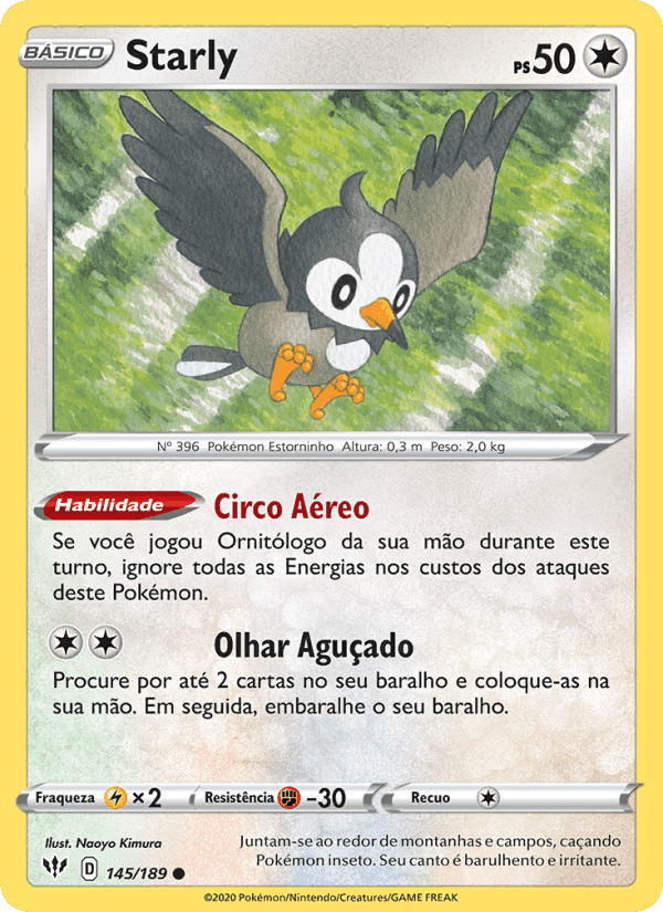 Starly, carta 145 di Escuridão Incandescente