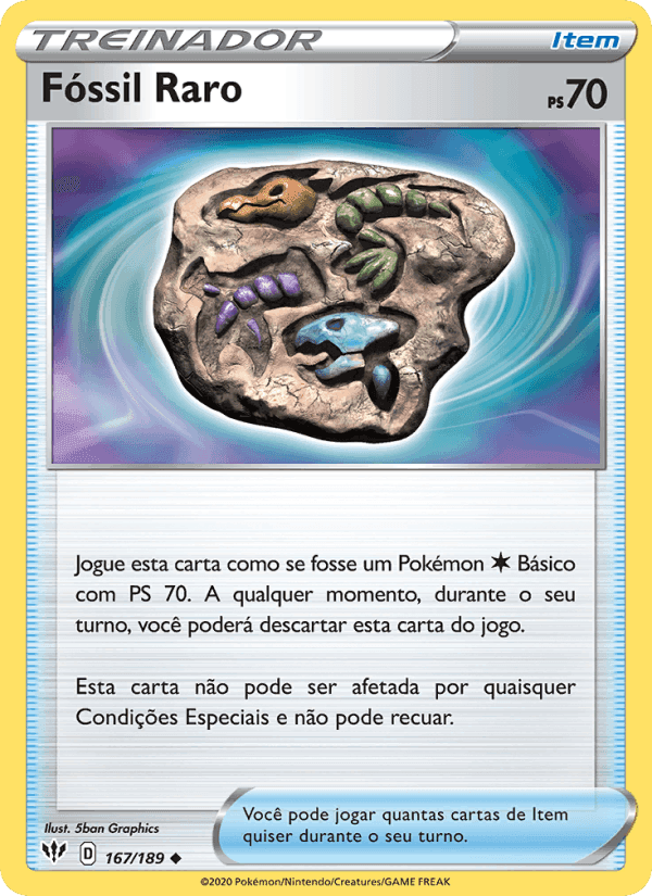 Fóssil Raro, carta 167 di Escuridão Incandescente