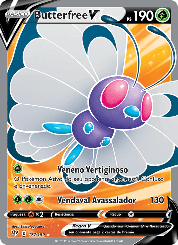 Butterfree V, carta 177 de Escuridão Incandescente