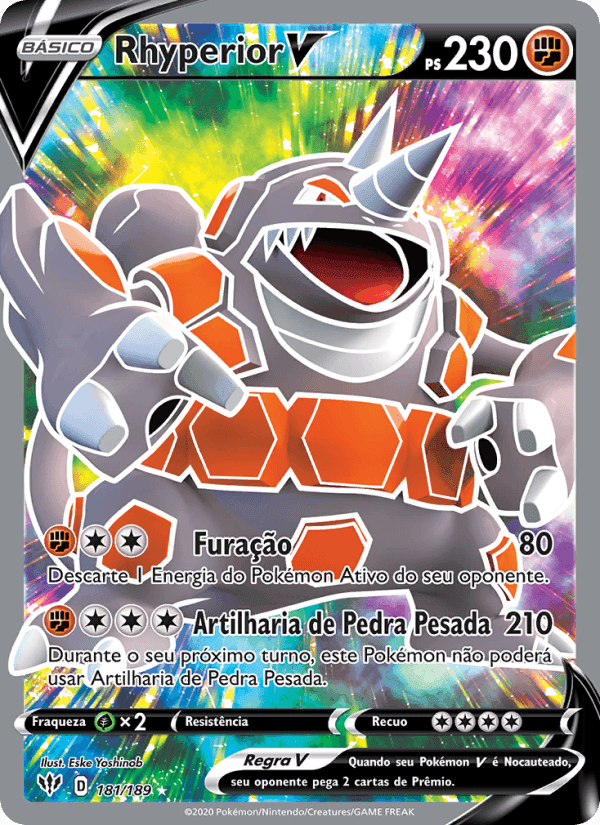 Rhyperior V, card 181 from Escuridão Incandescente