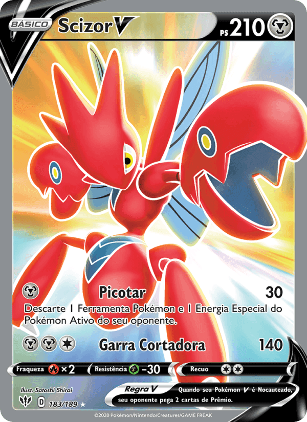 Scizor V, carta 183 de Escuridão Incandescente