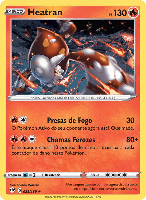 Heatran, carta 25 de Escuridão Incandescente