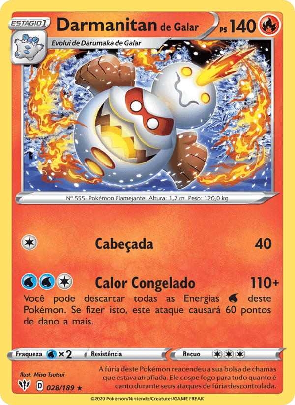 Darmanitan de Galar, carta 28 de Escuridão Incandescente