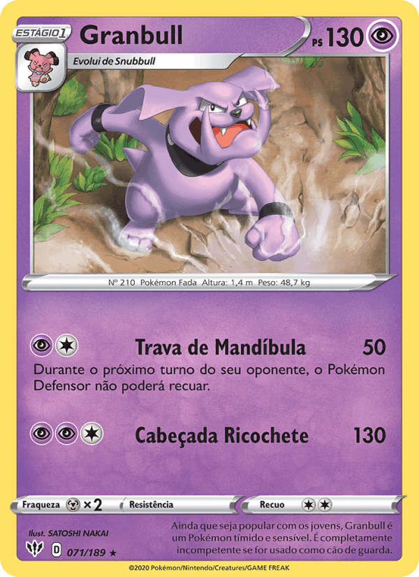 Granbull, carte 71 de Escuridão Incandescente