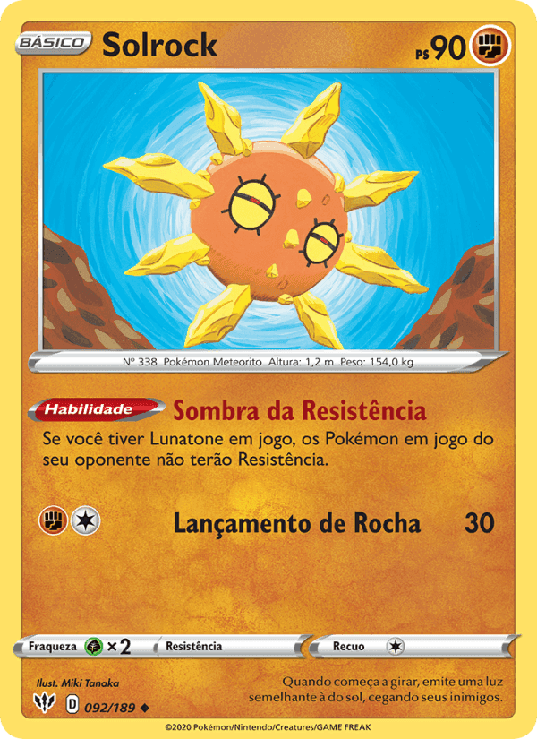 Solrock, carta 92 de Escuridão Incandescente