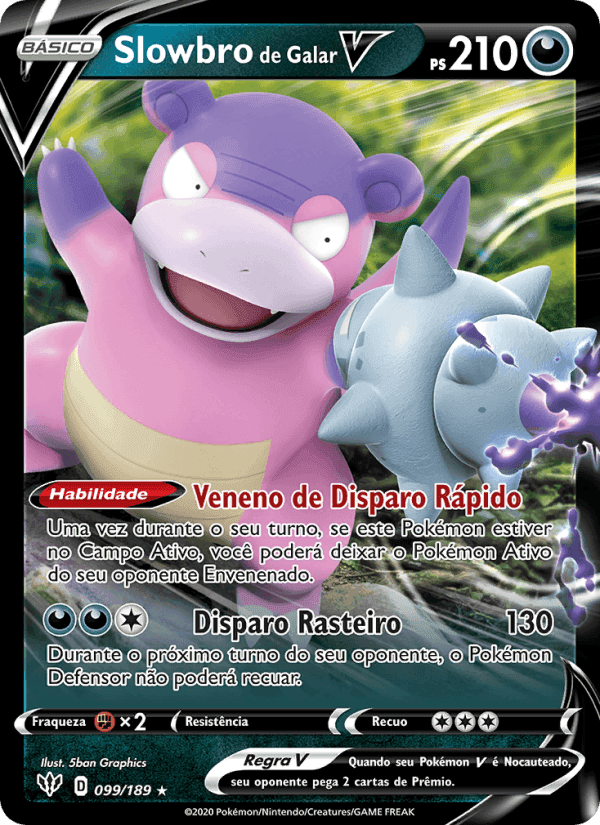 Slowbro de Galar V, carta 99 de Escuridão Incandescente