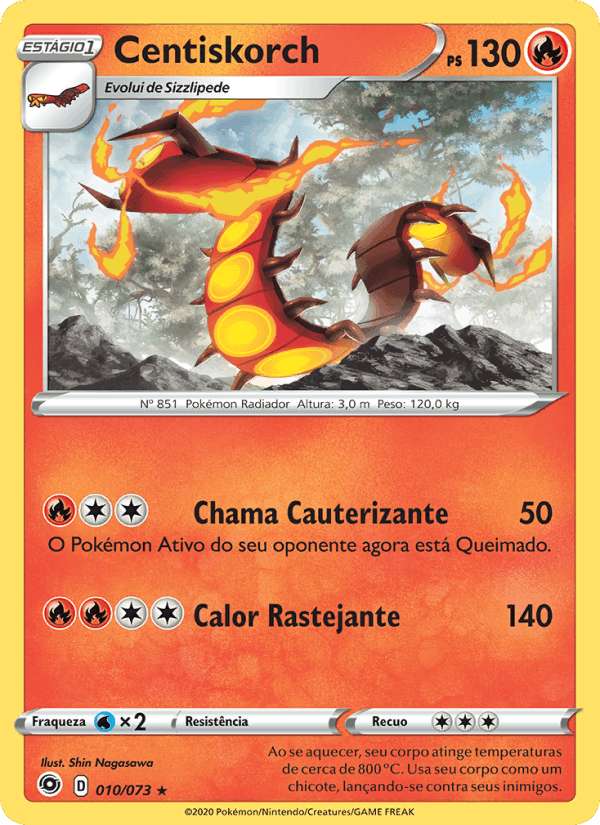 Centiskorch, card 10 from Caminho do Campeão
