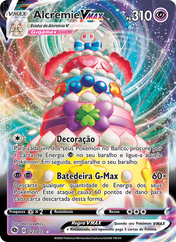 Alcremie VMAX, card 23 from Caminho do Campeão