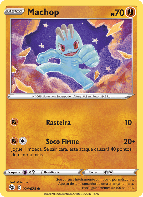 Machop, card 24 from Caminho do Campeão