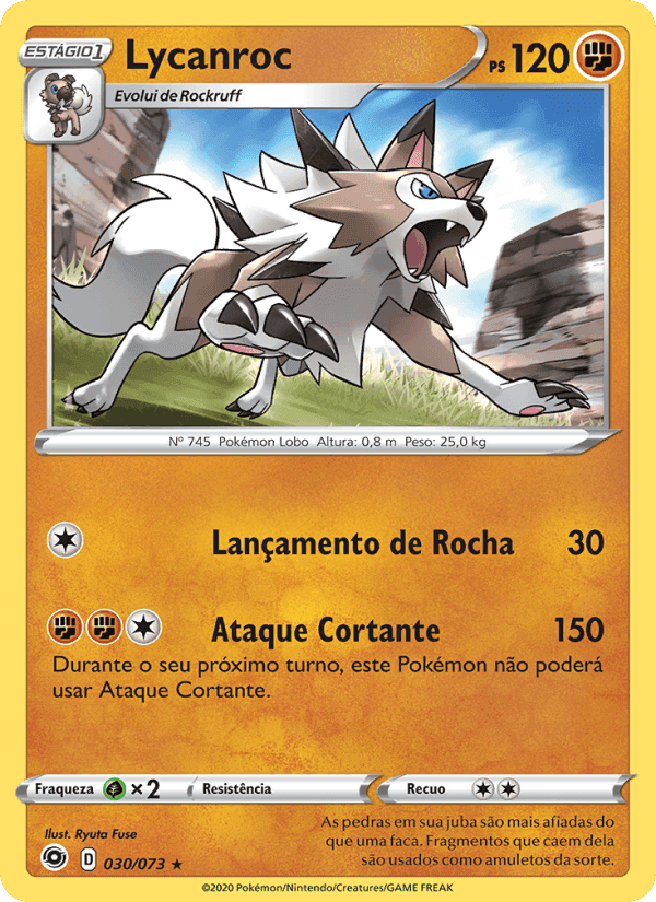 Lycanroc, carta 30 di Caminho do Campeão