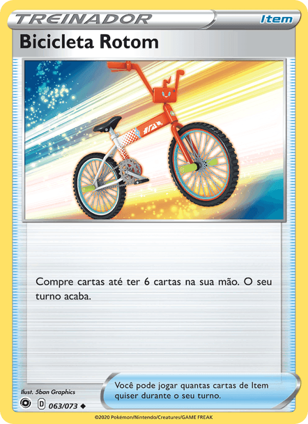 Bicicleta Rotom, card 63 from Caminho do Campeão