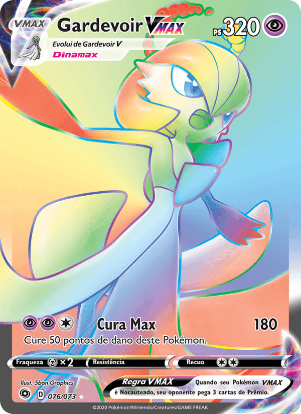 Gardevoir VMAX, card 76 from Caminho do Campeão