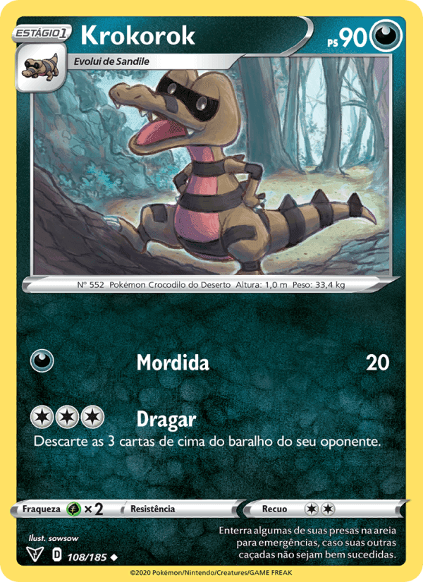 Krokorok, carta 108 de Voltagem Vívida