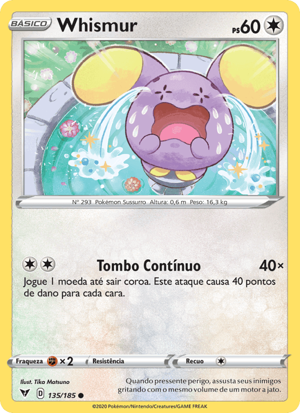 Whismur, carta 135 di Voltagem Vívida