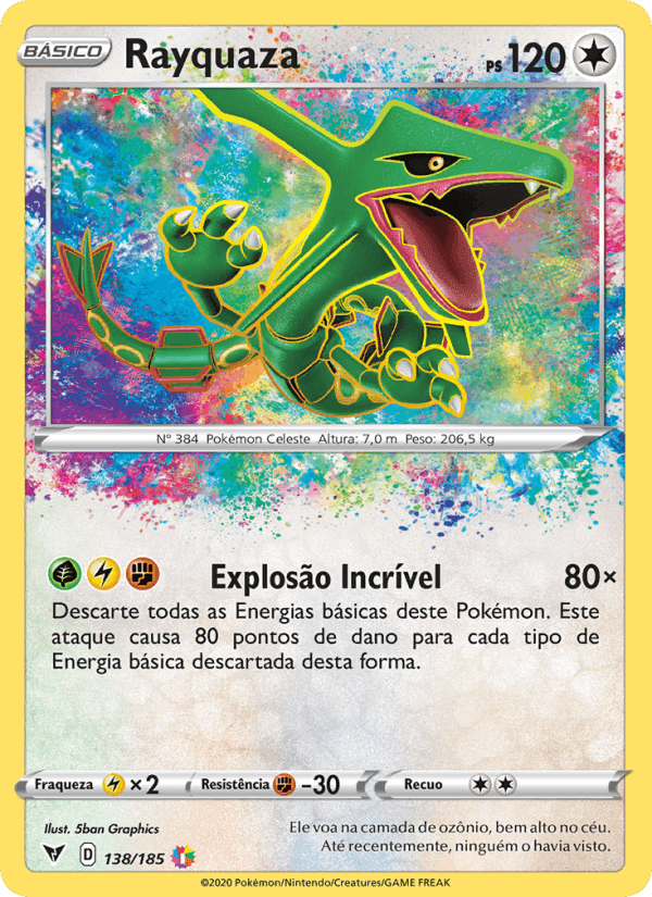 Rayquaza, card 138 from Voltagem Vívida