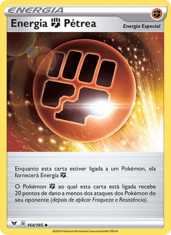 Energia Fighting Pétrea, carta 164 de Voltagem Vívida
