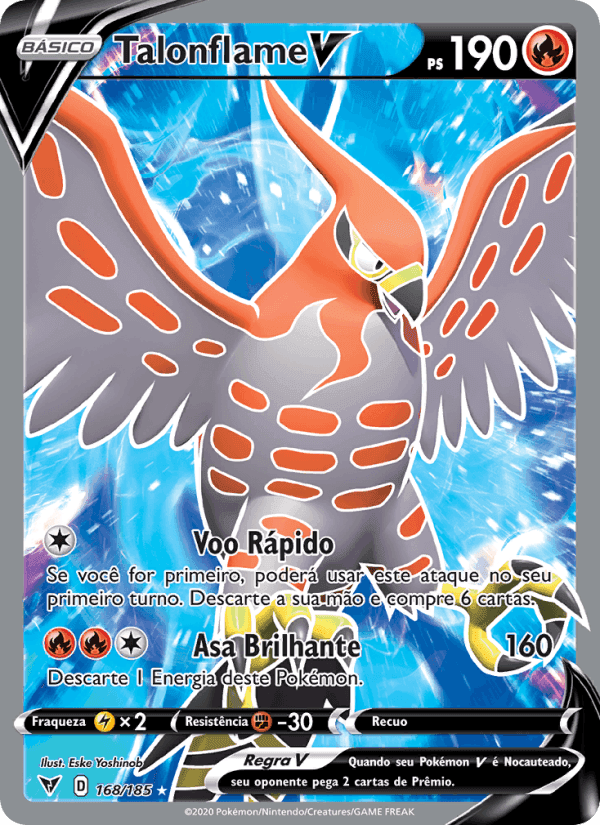 Talonflame V, carta 168 de Voltagem Vívida