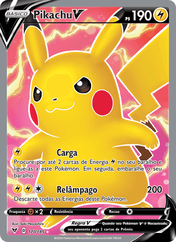 Pikachu V, carta 170 de Voltagem Vívida