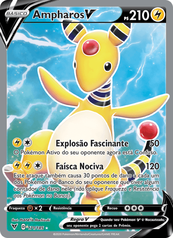 Ampharos V, carta 171 de Voltagem Vívida