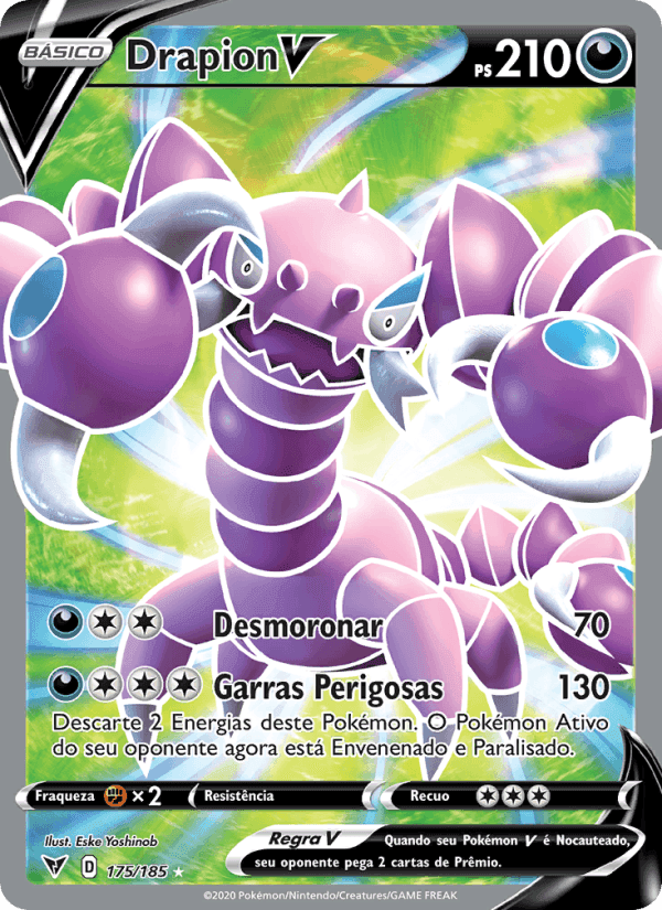Drapion V, card 175 from Voltagem Vívida