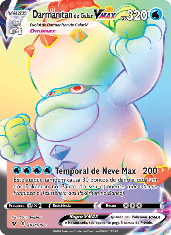 Darmanitan de Galar VMAX, carta 187 de Voltagem Vívida