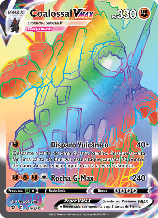 Coalossal VMAX, card 189 from Voltagem Vívida