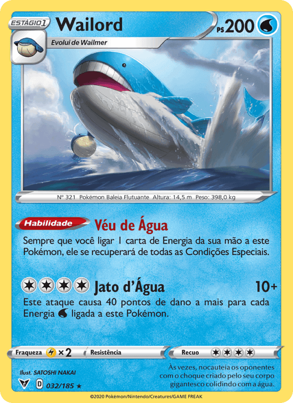 Wailord, card 32 from Voltagem Vívida