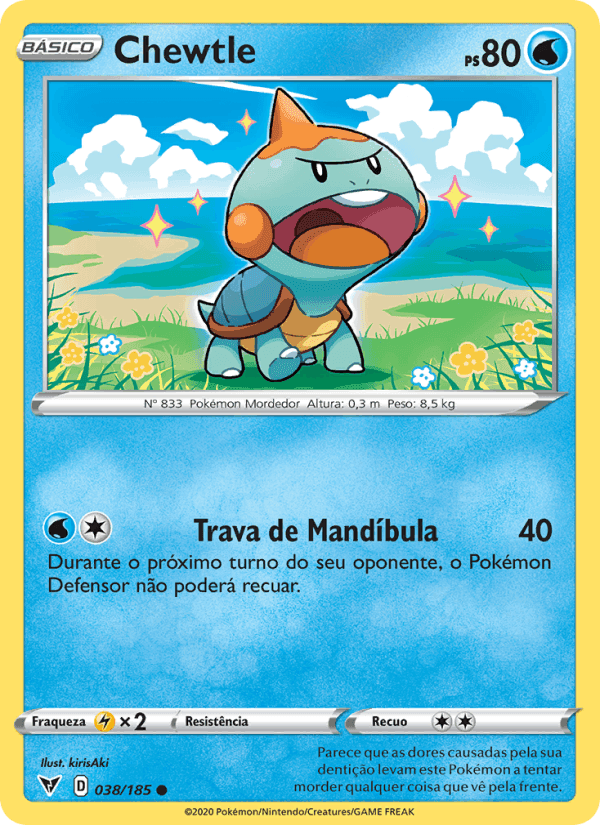 Chewtle, carta 38 de Voltagem Vívida